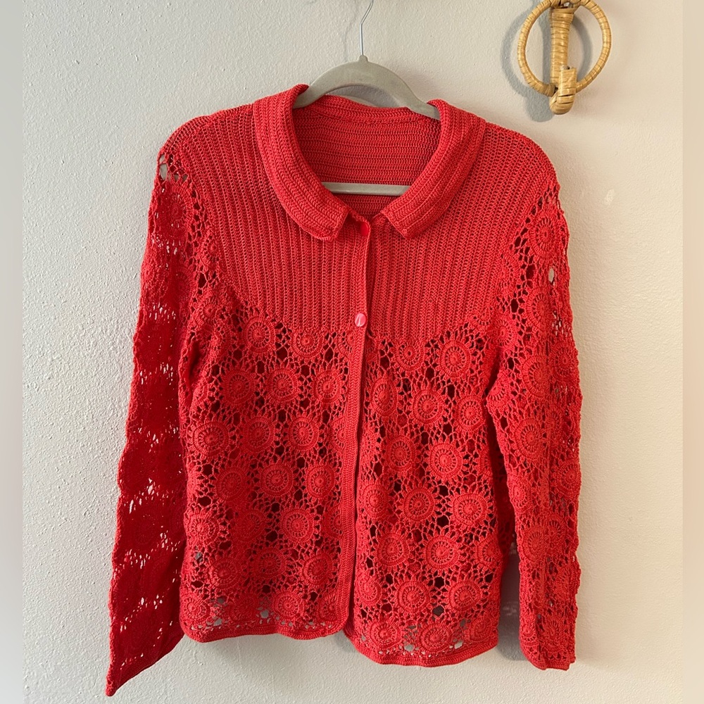 Handmade One of a Kind Crocheted Blouse